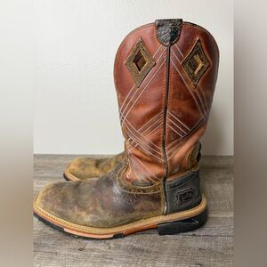 Justin Dalhart Waterproof Square Toe Western Boots Men's Size 11.5 D